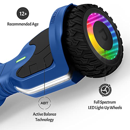 Jetson Hoverboard - Flash Hoverboard With Off-Road All-Terrain Wheels - 10Mph Hoverboard With Bluetooth Speakers And Light Up Led Front Deck And Wheels - Heavy Duty Self-Balancing Smart Hoverboard #TOP7