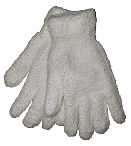 Women's Winter Gloves - Women's White Fuzzy Gloves (1)
