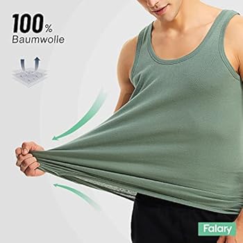 FALARY Camisetas Tirantes Hombre Pack de 3 Camiseta Interior Hombre Algodón 100