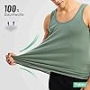 FALARY Mens Vest Tops Pack of 5 Tank Tops Fitted 100% Cotton Basic Plain Color Underwear and Colours Black White Grey Navy Olive 4XL #2