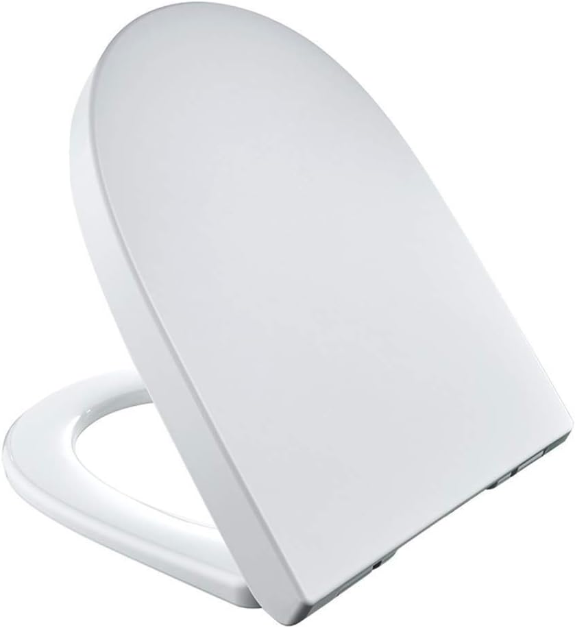 Toilet Seat,Cachet Elongated White, with Grip-Tight Bumpers, Quiet-Close, Quick-Release Hinges, Quick-Attach Hardware(35.3cm)