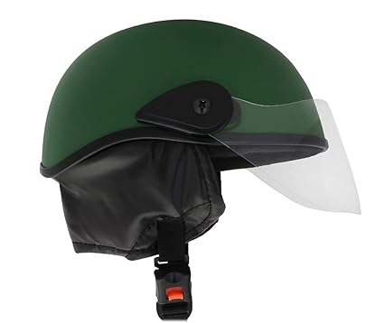 Western Era Stylish Lovable Half Face Helmet for Kids || Baby Safety and Comfort || (3-12 Years) (Green Matte)