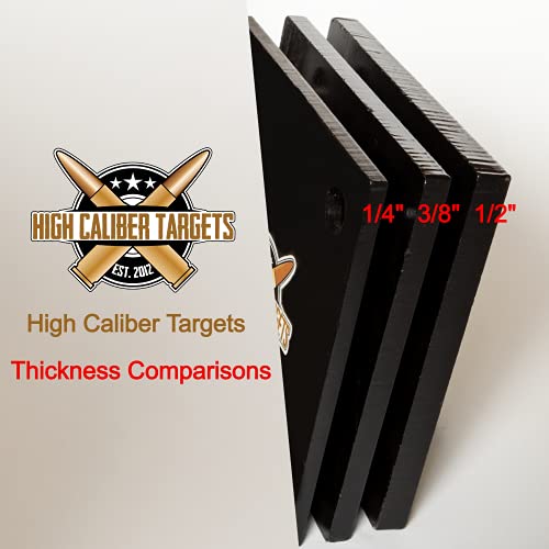 High Caliber Ar500 Steel Shooting Targets - Gong, Shilouettes, Ipsc, Hooks, Brackets And More 1/2", 3/8", And 1/4" Thicknesses Avaliable - Made In The Usa (D Zone, 6" X 10") #TOP6