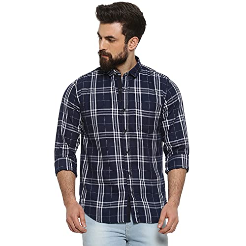 Image of Campus Sutra Men's Cotton Regular Fit Button Down Shirt