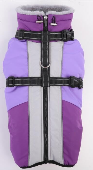 AOFITEE Dog Jacket Winter Warm Dog Coat for Medium Dogs Purple M