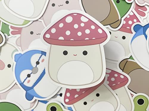 Sticker Squish Character | Water Bottle Decal (Mushroom) image 2