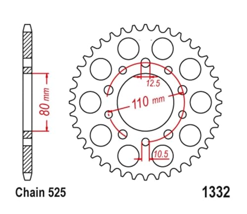 Pignon arrière moto pour remplacer la couronne usée de CB400 - 2