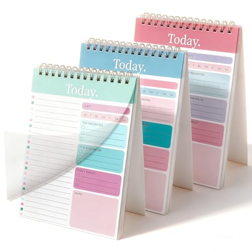 ojussa 3 Pack To Do List Notepad 156 Pages Undated Daily Planner To Do List Pad 8 x 5.1 Schedule Checklist for Work Study and Personal Oraganizer