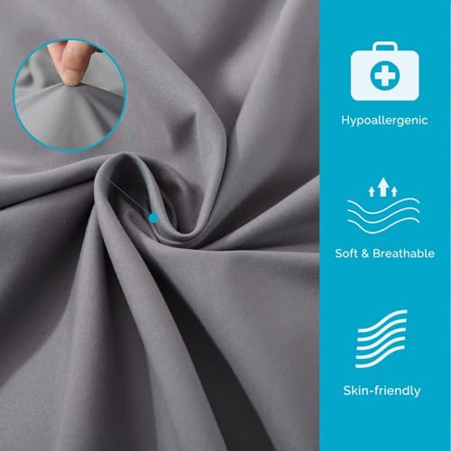 YOCOVER Japanese Futon Mattress Cover with Zipper Foldable Floor Mattress Cover Meditation Sleeping Pad Dust Cover Camping Mattress Cover (twin-100X200cm(39X79in),Grey) - Thumbnail 2