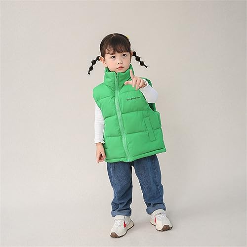 Little Girls Boys Winter Warm Turtleneck Zipper Sleeveless Jacket Puffer Down Vest Coat Outwear4