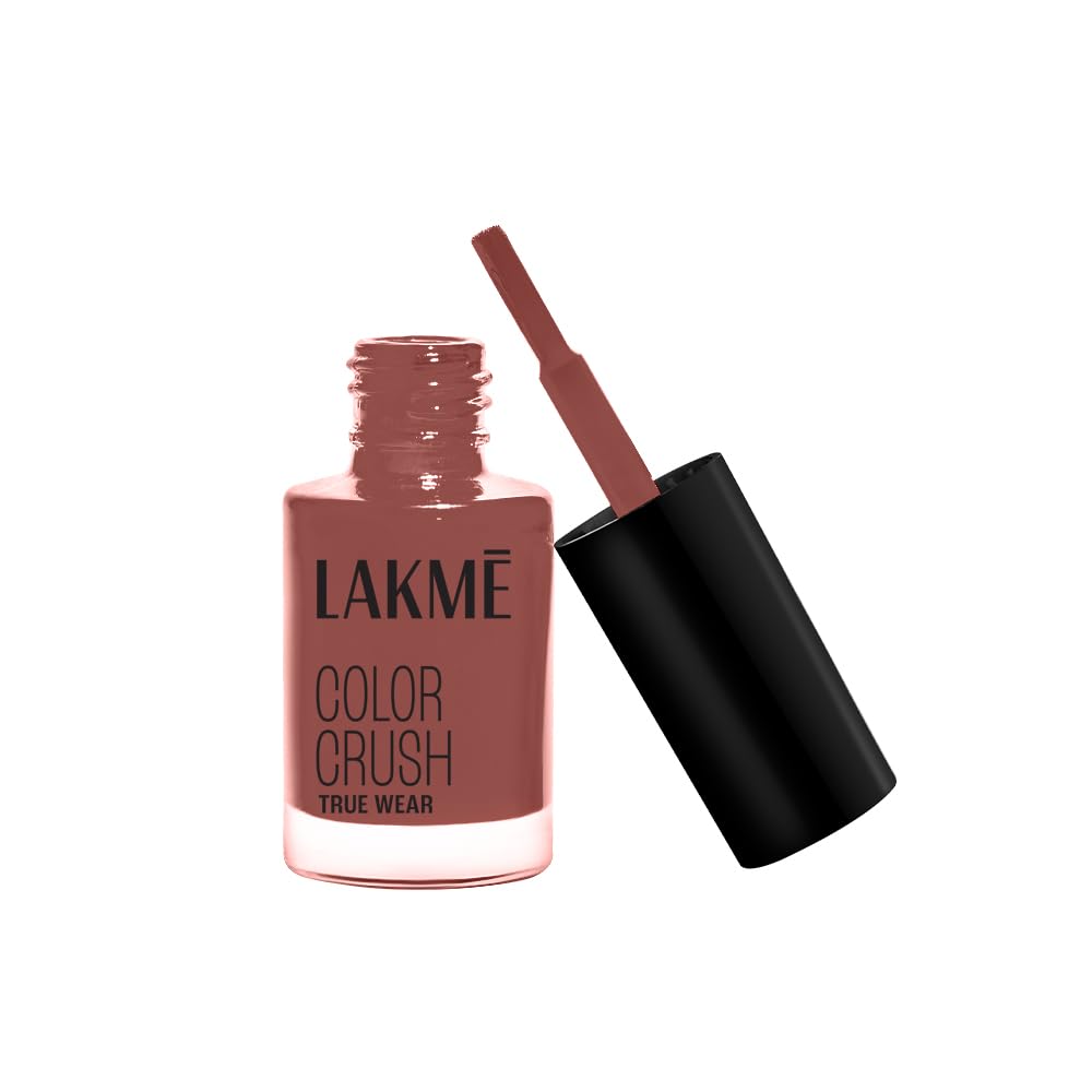 LAKMÉ True Wear Color Crush Glossy Finish Nail Polish, Long Lasting & Vibrant Nail Paint, 202, 6Ml