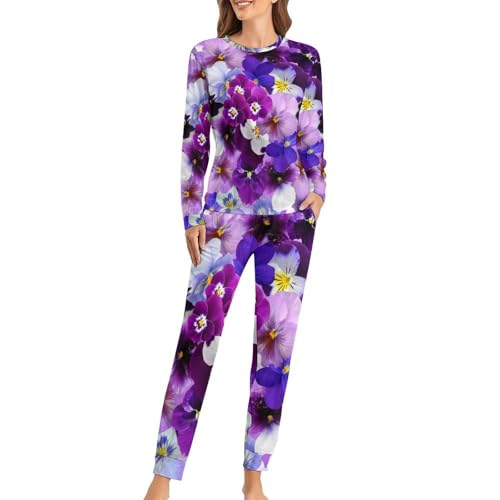 Pyjama Femme Fleurs Pourpres : Retrouvez un Sommeil Doux et Paisible