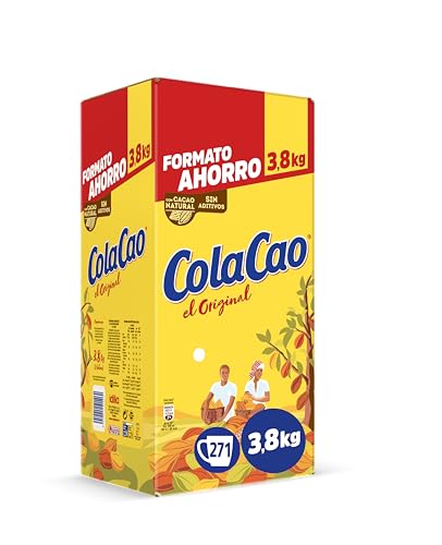 ColaCao Original, Cacao Soluble Natural sin Aditivos, Formato Ahorro, con Cacao Natural, 3,8kg