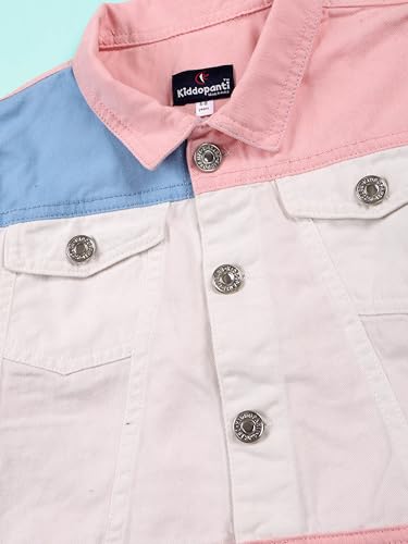 Image of Girls Full Sleeve Solid Crop Denim Jacket