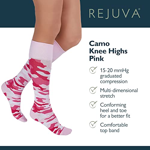 Image of Rejuva Camo 15-20 mmHg Knee High Compression Socks for Women & Men