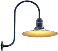 Vista 43 de Steel Lighting Co. Highland Park - Luz de granero Montada en la pared al aire libre Onda radial de 16 pulgadas Brazo recto de 11 pulgadas