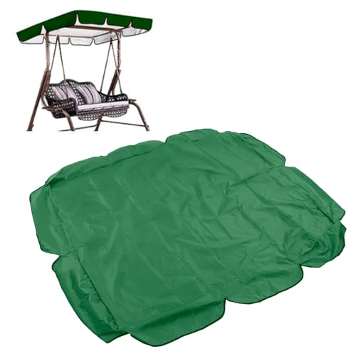 Hapivida 2 Seat Porch Swing Canopy Replacement, 56 x 47in Waterproof Swing Top Cover Garden Swing Chair Canopy Sun Shade Awning Cover