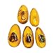 Amber Fossil with Insects Samples Stones Crystal Specimens Home Decorations Collection Oval Pendant(1PCS Random Pattern)