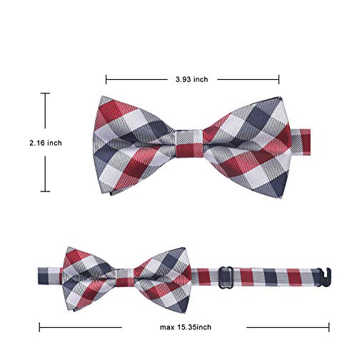 Hisdern Bow Ties For Boys Pre Tied Toddler Bow Tie Adjustable Kids Bowties Clip On Fun Patterned Bowties For Wedding Party #TOP4