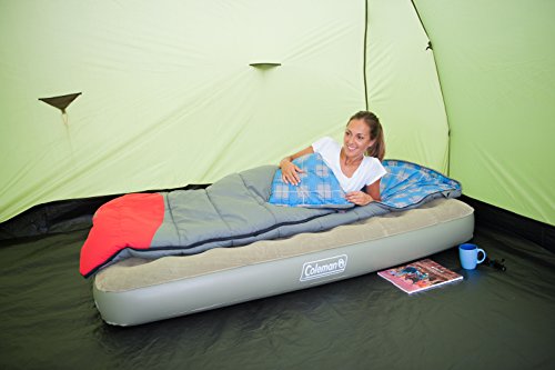 Coleman Airbed Maxi Comfort Bed Single, Camping Mat, Flocked Air Bed, Inflatable Air Mattress, Blow Up Bed For Indoor And Outdoor Use, 198 X 82 X 22 Cm, Supports Max. 148 Kg #TOP6