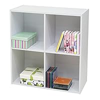 KB Designs - 4 Cube Storage Organizer Book Shelf, Toy Storage Organizer for Nursery