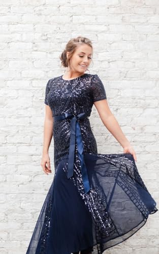 Robe à manches courtes et paillettes coupe fluide et confortable