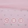 Intelligent Design Queen Comforter Set, 4 Piece Metallic Hearts Cozy Bedroom Set for Girls, Queen Bed Set Soft & Plush Comforter, All Season Fluffy Bedding Set, Rosalie, Full/Queen, Pink Silver #2