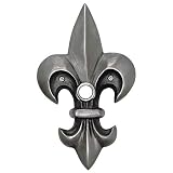 Waterwood Solid Brass Large Fleur De Lis Doorbell in Pewter - Wired & Illuminated Push Button from E