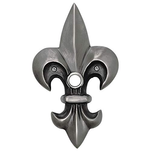 Waterwood Solid Brass Large Fleur De Lis Doorbell In Pewter - Wired & Illuminated Push Button From Environmentally Friendly Recycled Material #TOP21