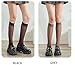 woosnscly Womens Lace Knee High Socks Cute Grey Sheer Nylon Knee High Stockings Lolita Mesh Silk Lace Socks Fishnet Stockings Polka Dot Long Tube Calf Mesh Trouser Sock, Grey Polka Dots