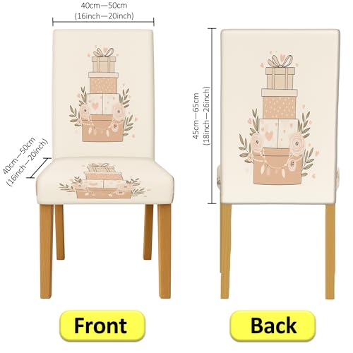 Housses de chaise de salle à manger (lot de 4) en élasthanne extensible, couleur unie lavable