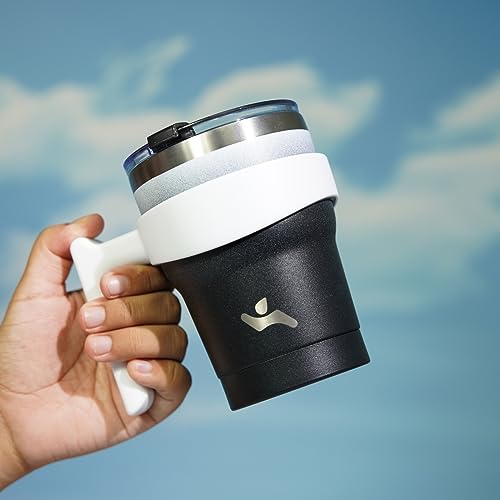 Image of Konokyo 10 oz Tumbler with Handle and Straw, Insulated Travel Mug