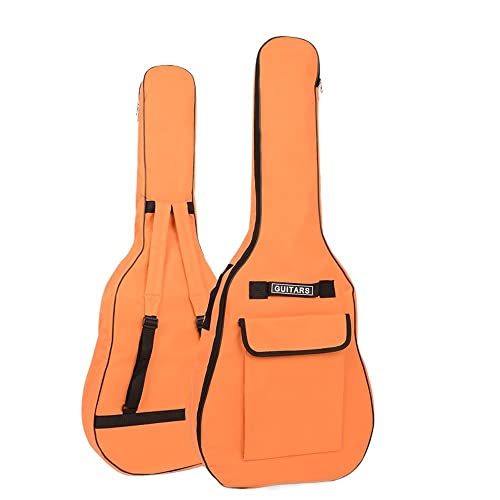 Housse de transport rembourrée en tissu Oxford 600D pour guitare Orange - Les Beatles, Paul McCartney, John Lennon, RIngo Starr, George Harrison Housse de transport rembourrée en tissu Oxford 600D pour guitare Orange