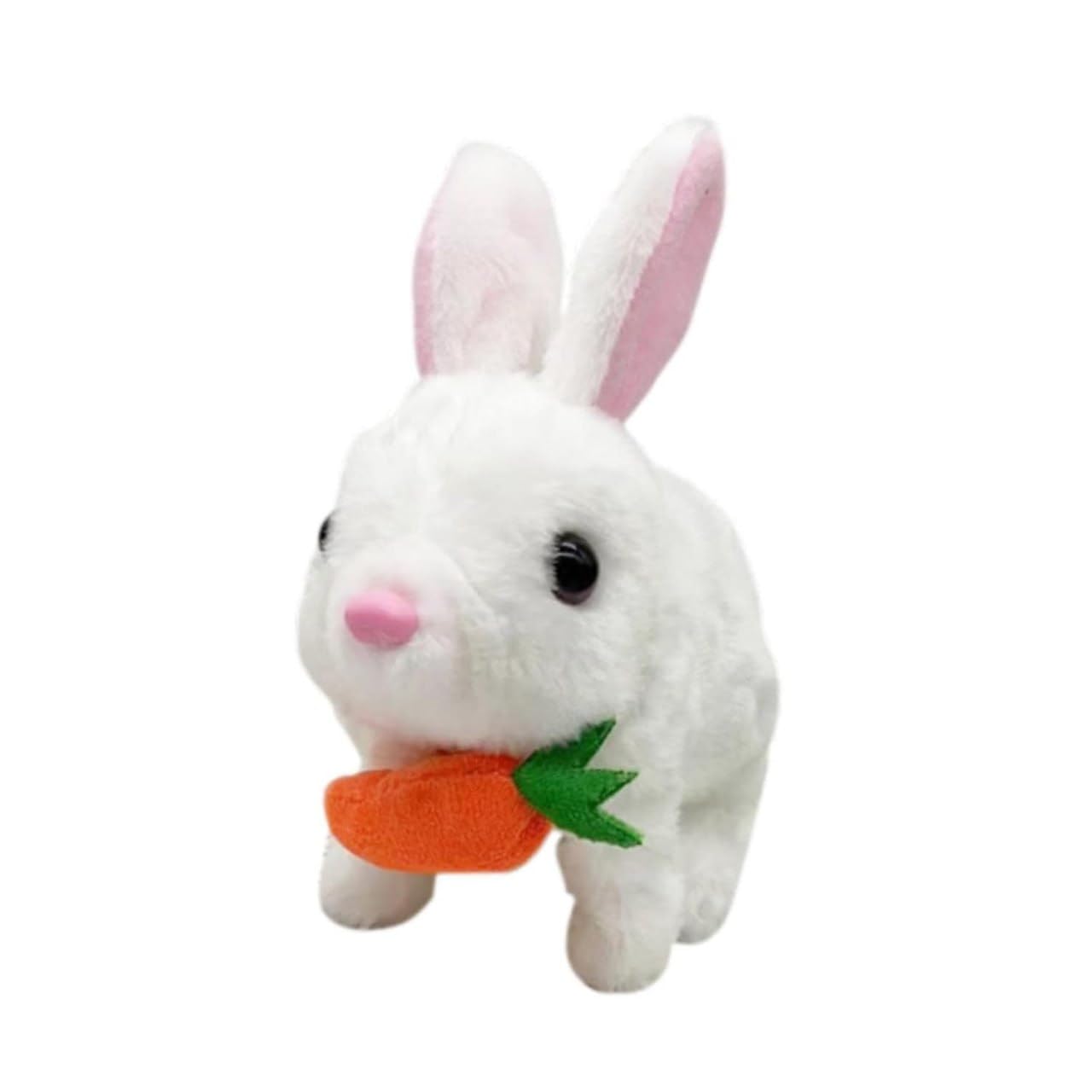 Hopping Walking Toy with Sounds, Jumping Wiggling Ears, Twitching Mouth and Nose, Educational Interactive Bunny Rabbit for Baby Kids (Rabbit with Carrot Toy)-image-29