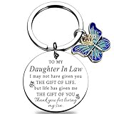 Daughter In Law Mothers Day Gifts Birthday Daughter In Law Gifts From Mother In Law Mothers Day Christmas Engagement Anniversary Wedding To My DaughterLaw Keychain