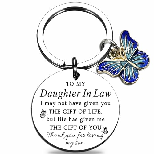 Daughter In Law Gifts Birthday Daughter In Law Gifts From Mother In Law Mothers Day Christmas Engagement Anniversary Wedding To My DaughterLaw Keychain