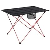 VANZACK Lichtgewicht Tafel Opklapbare Bijzettafel Picknicktafel Eettafel Draagbare Strandtafel Buiten Tafels Campingtafel Inklapbaar Buitenshuis Camping Benodigdheden Canvas Reizen