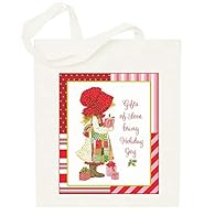 100% cotton Bag size - 38 x 42cm (10 litre capacity) Handle size - 29 x 2.5cm Please note; the design used on this product is 100% Officially Licensed High quality Holly Hobbie product