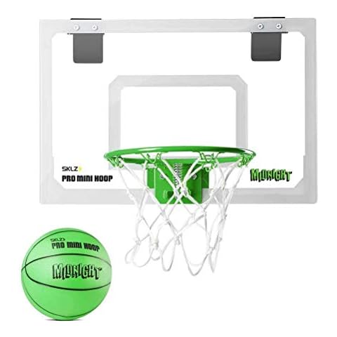 SKLZ 1715 Unisex Adult, Youth and Child Basketballkorb Pro Mini Hoop Midnight, schwarz/gelb, One Size, Standard (18" x 12") Cover