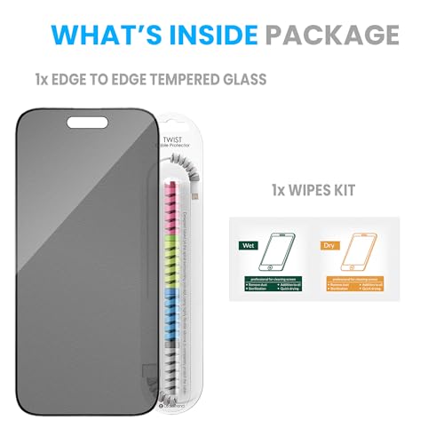Image of ArmourPro Matte Privacy Tempered Glass for iPhone Air, Anti-Spy Anti-Glare Screen Protector, Edge-to-Edge Full Coverage, 9H Anti Scratch, Smooth Touch, Easy Installation Kit with Cable Protector