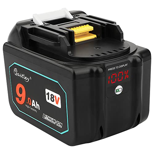 Power Elektro BL1830 18V 9.0Ah Replacement Battery Compatible with Makita BL1840 BL1850 BL1860 BL1890 LXT Lithium-Ion Battery Tools with LED Indicator Display