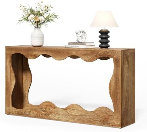 LITTLE TREE 63-Inch Console Table, Chic Design, Sofa Table Behind...
