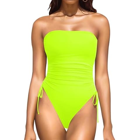 Yonique Neon Yellow Tummy Control Swimsuit Cover