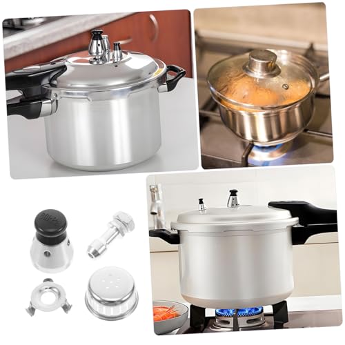 Kit de repuesto para olla a presión TEHAUX: válvula de seguridad, tubo de escape, cubierta antiobstrucción y abrazadera, aleación de aluminio miniatura 3