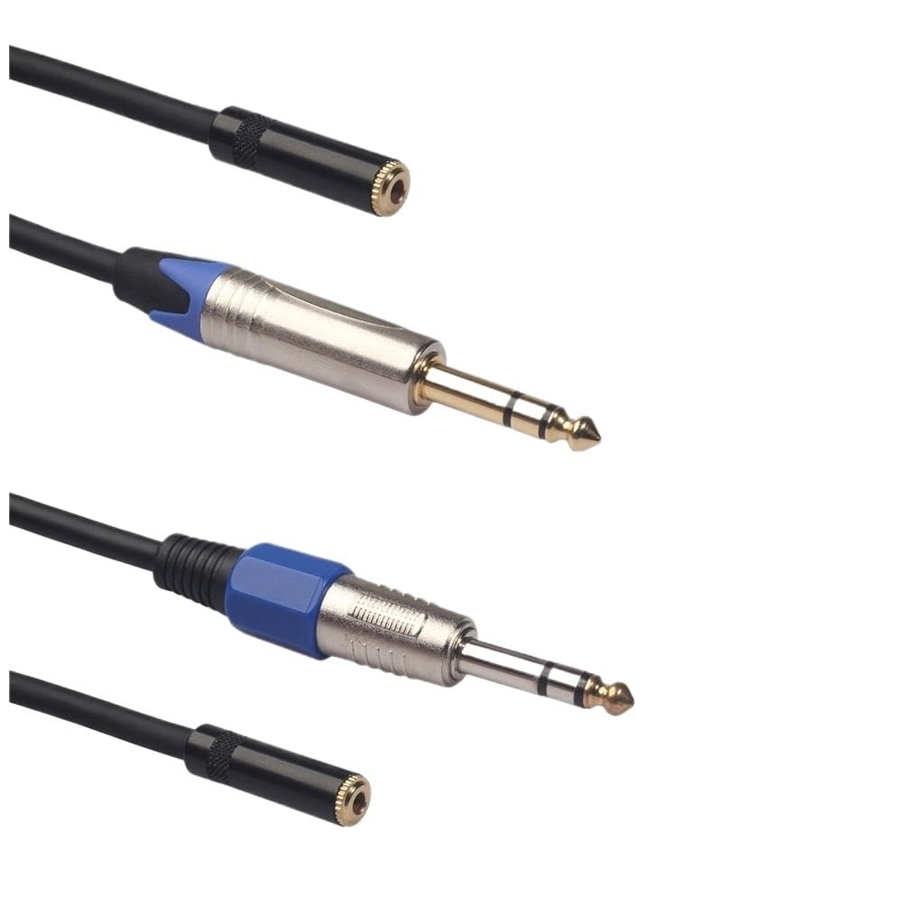 Câble d'extension pour casque 6,35 mm mâle vers femelle 3,5 mm