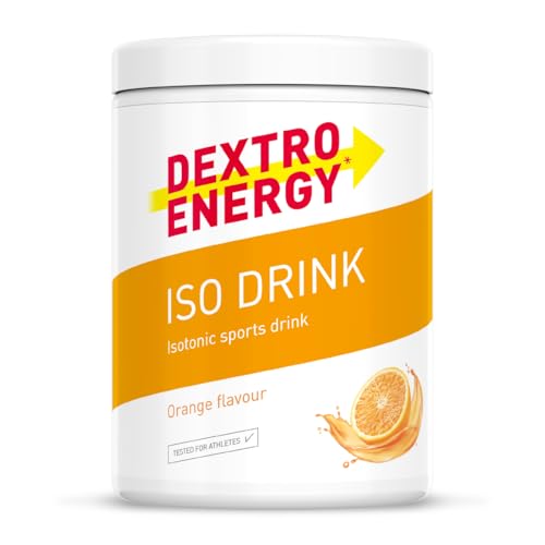 Dextro Energy Iso Drink Elektrolyte Getränkepulver, Orange, Mit Natrium, Magnesium, Kalium, Chlorid, für schnelle Energie, 440g, 11 Portionen