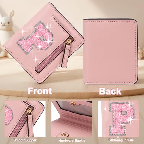 Image of Birthday Gifts for Teen Girl Kids Wallet Girl Wallets Small Initial Rfid Wallet Teen Girls Gift Preppy Stuff for Girls Pink P