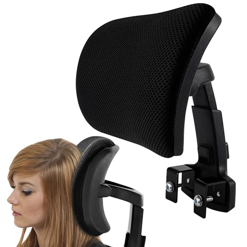 Head Rest for Office Chair, Adjustable & Detachable Office Branch Ergonomic Chair Headrest Neck Support Attachment