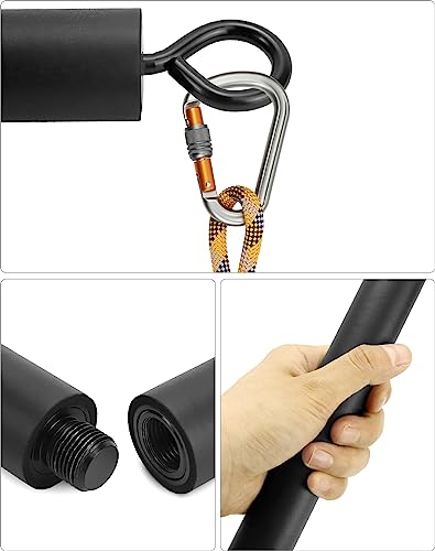 QWORK® Resistance Band Bar Pilates Bar Home Gym Fitness Workout Bar for Strength Training Cardio Exercise - 108CM - Max Load 800lb (Portable Detachable Stick x3) - Image 5