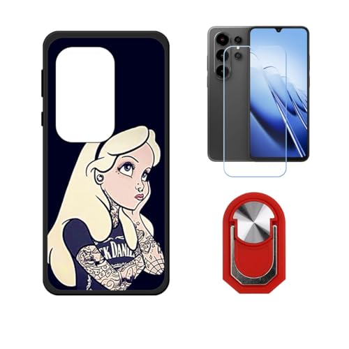 BMPNLSZ �K�pBlackview Wave 10�p+HD�����K���X�ɓK�����ėpTPU�P�[�X�A�V���J�Q���P�[�X�o���p�[�ی�o�b�N�P�[�X-�ɓK����9�d�x�X�N���C�u�h�~�X�N���[���v���e�N�^(6,88") + ���O���\�Ŕėp�I��360�x��]�\�ȃX�e���g